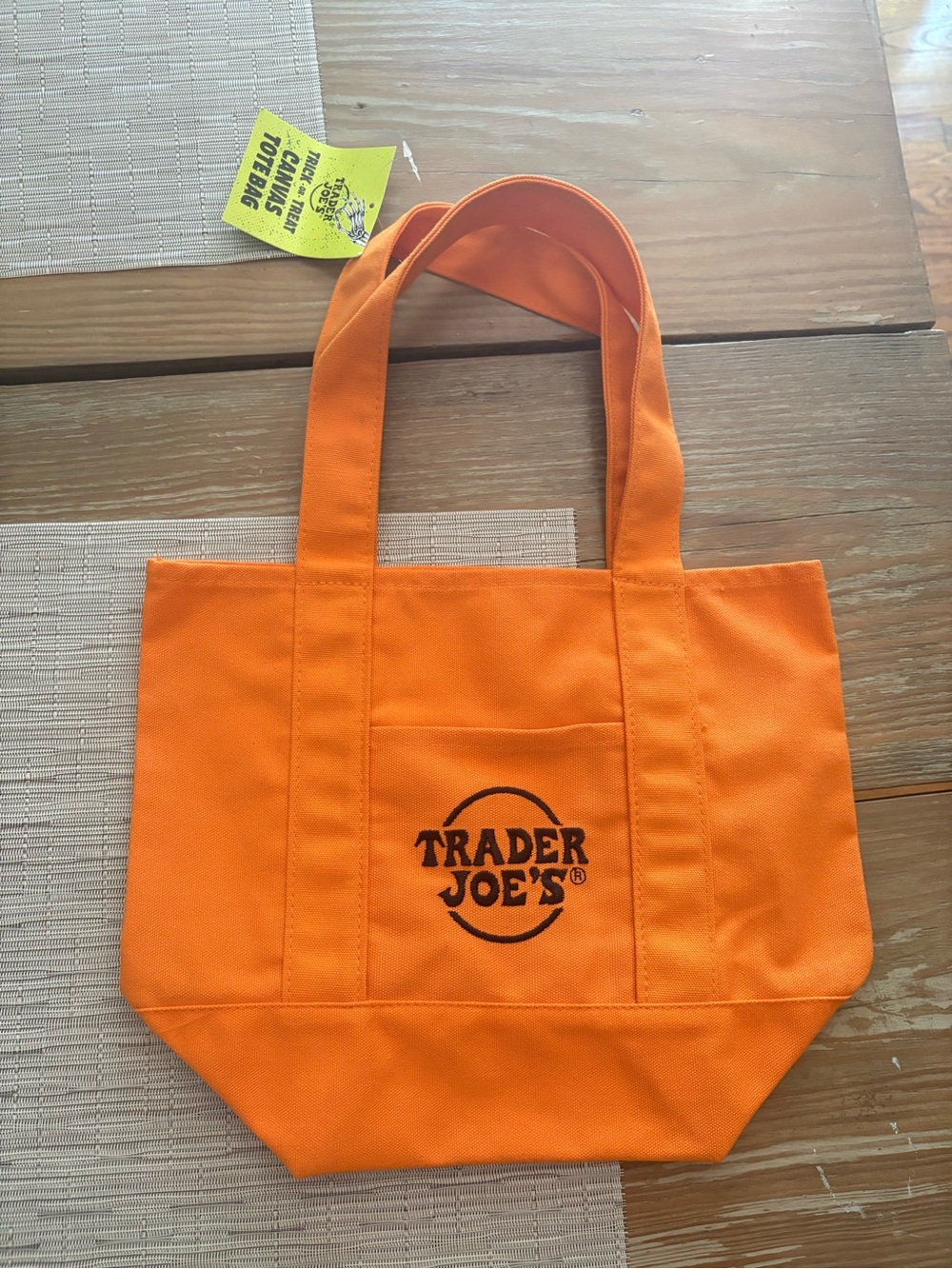 Trader Joe's Orange Canvas Tote